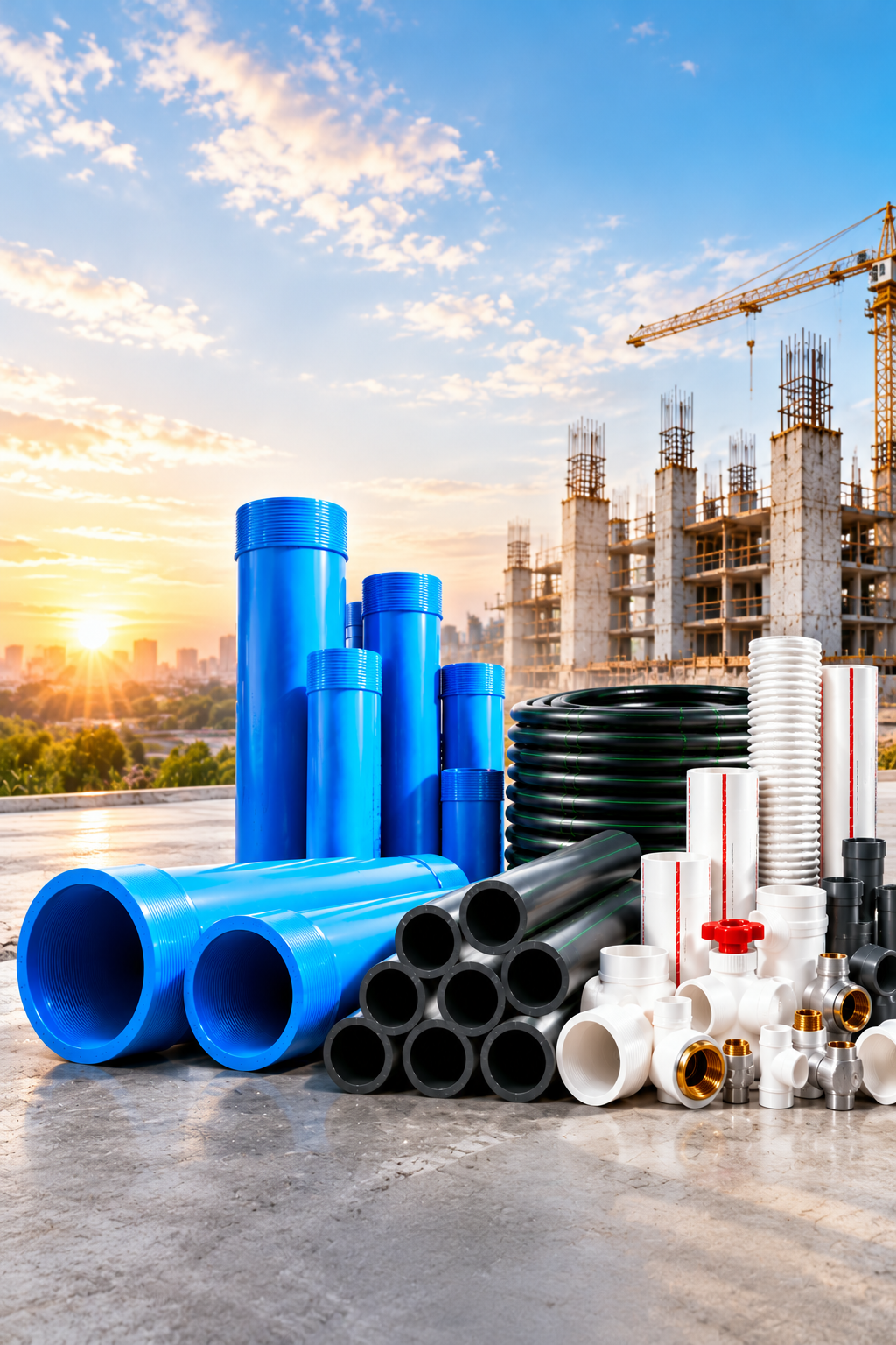 Industrial Pipes at Sunrise (1)
